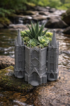 Premium 3D Printed Gothic Castle Planter | Decorative Succulent Pot for Home & Desk Hikary Living