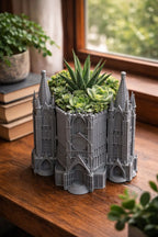 Premium 3D Printed Gothic Castle Planter | Decorative Succulent Pot for Home & Desk Hikary Living