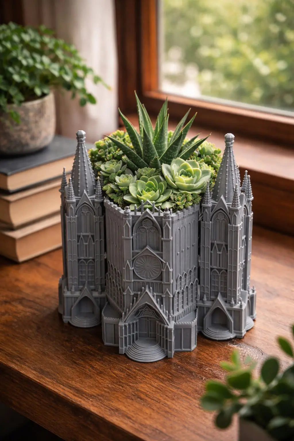 Premium 3D Printed Gothic Castle Planter | Decorative Succulent Pot for Home & Desk Hikary Living