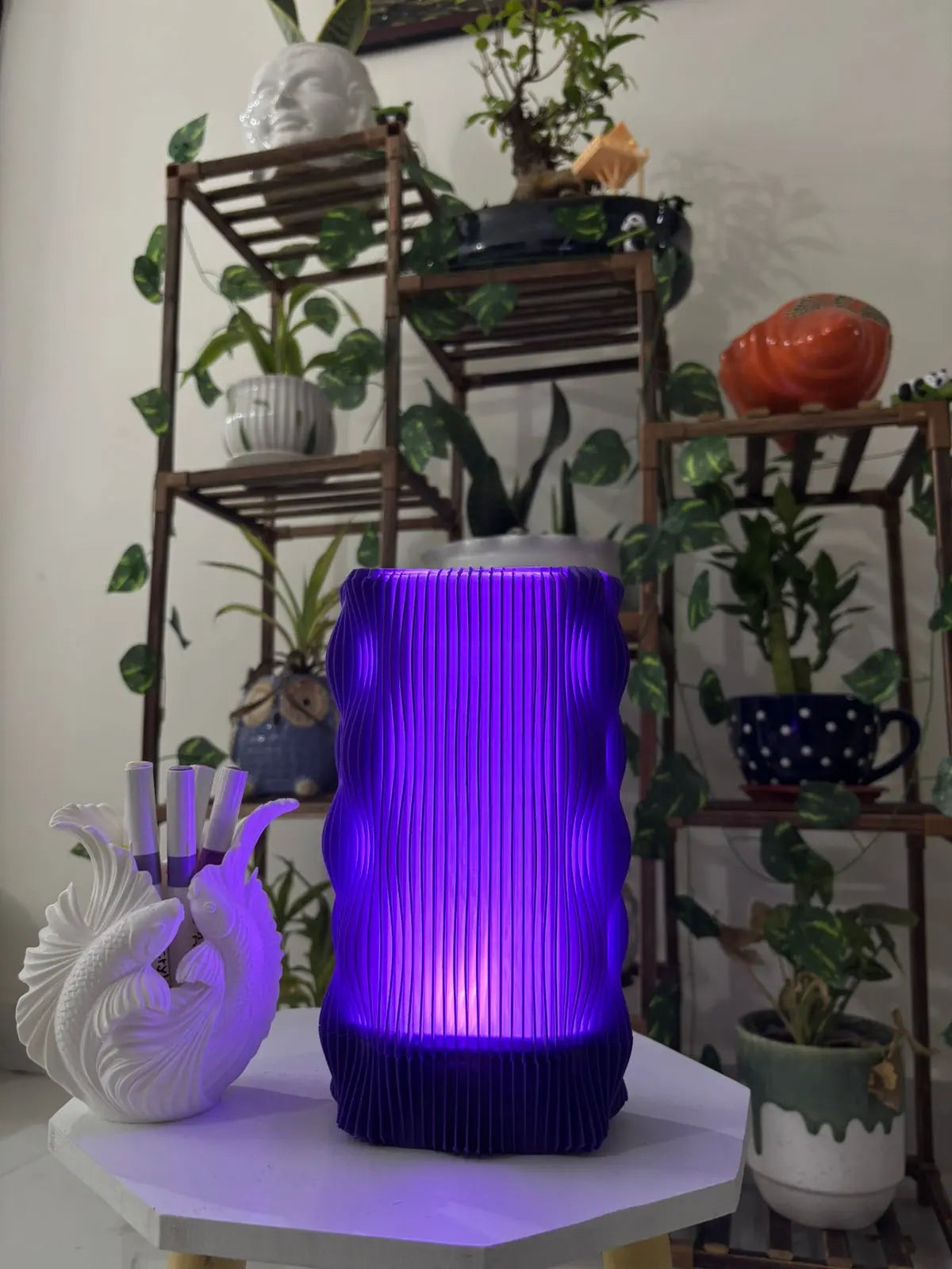 Modern Ambient Table Lamp | 3D Printed Mood Light for Bedroom Hikary Living