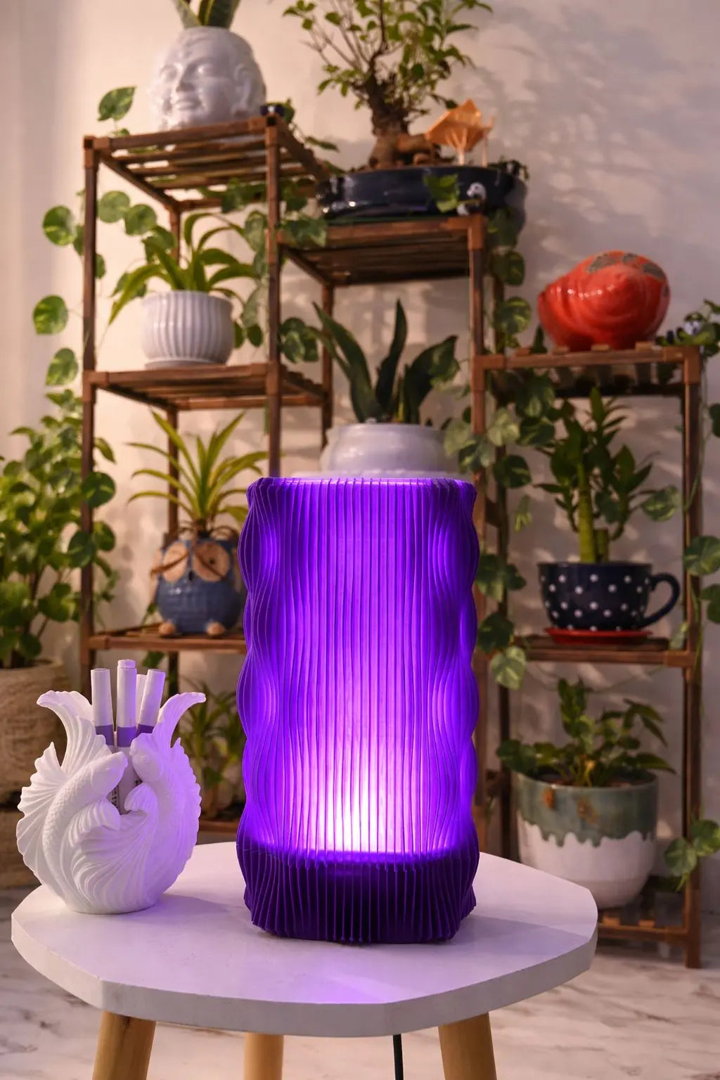 Modern Ambient Table Lamp | 3D Printed Mood Light for Bedroom Hikary Living