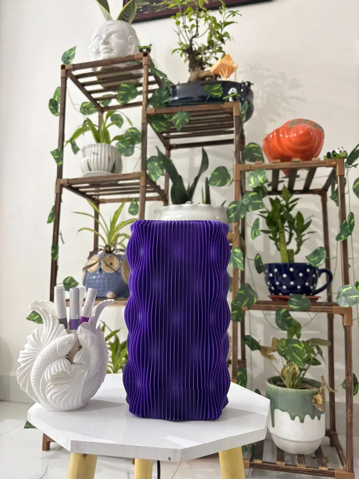 Modern Ambient Table Lamp | 3D Printed Mood Light for Bedroom Hikary Living