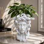 Medusa Art Face Planter Vase – Modern Decorative Sculpture Pot hikariliving